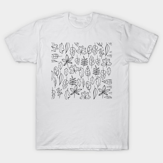 leaf Pattern T-Shirt by Midori